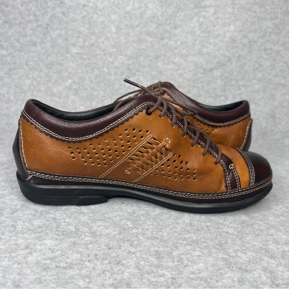 Aetrex Diana Womens Shoes Size 8.0 XW Brown Leather Perforated Cap Toe Comfort - Picture 6 of 12